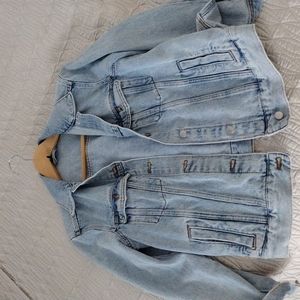 H&M oversized denim jean jacket xs